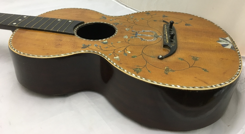 A 19th century parlour guitar, - Image 4 of 8