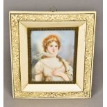 A miniature portrait of Queen Louise of Prussia,