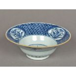 A late Ming Chinese porcelain ogee shaped blue and white bowl Together with an Oriental porcelain