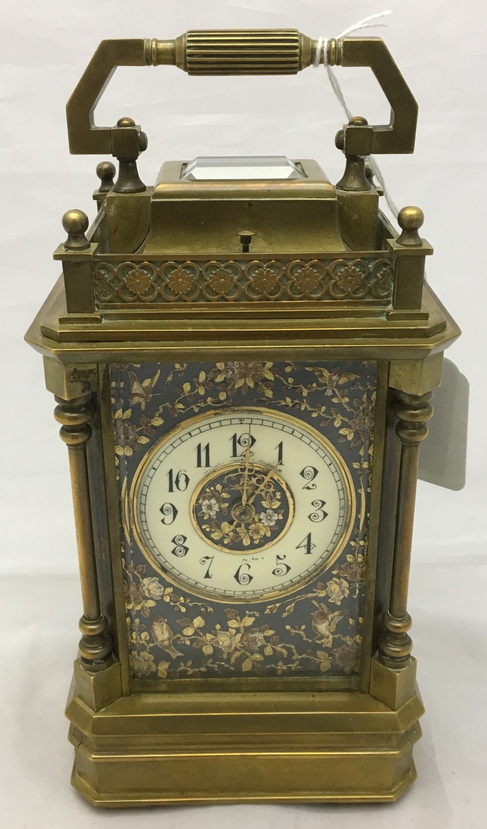 A bronze cased repeating carriage clock retailed by Bailey Banks & Biddle The signed dial with - Bild 2 aus 9