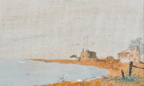 MARGARET GREEN (1925-2003) British (AR) Martello Tower Watercolour and bodycolour on laid paper Old