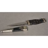 A Scottish silver mounted dirk,