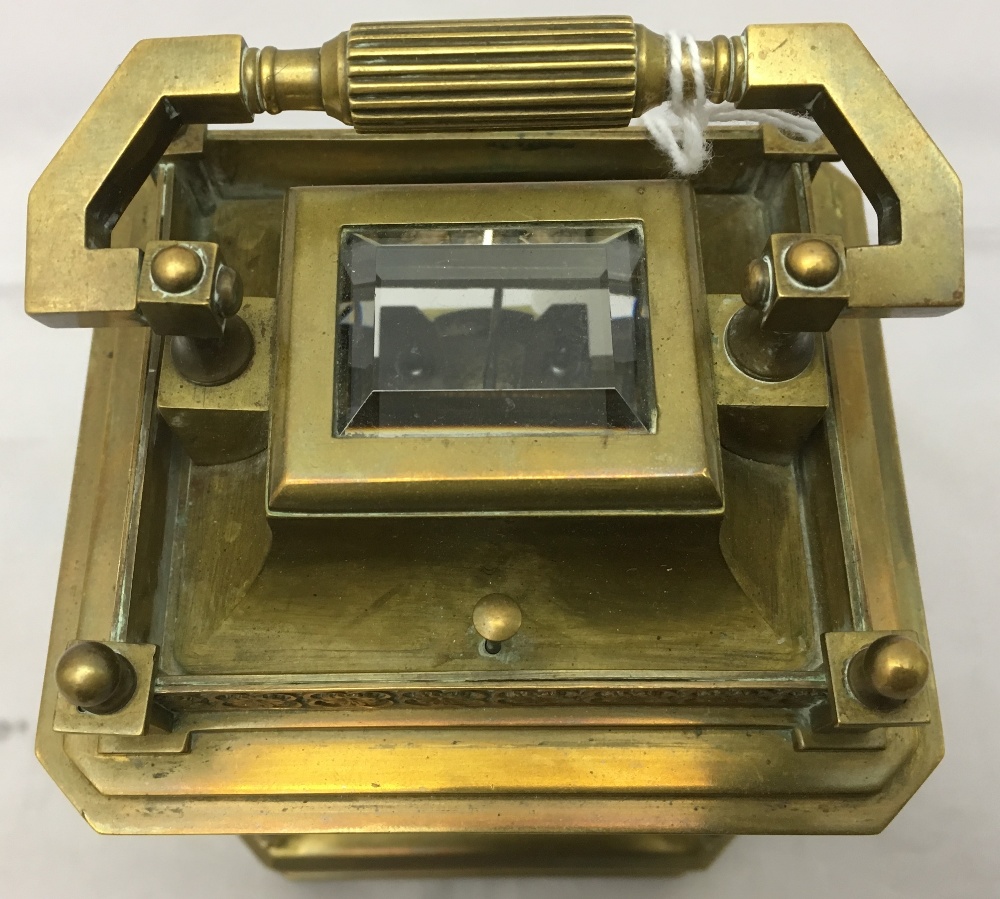 A bronze cased repeating carriage clock retailed by Bailey Banks & Biddle The signed dial with - Bild 7 aus 9