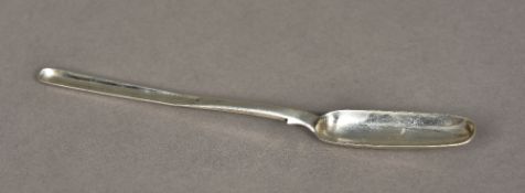 A Victorian silver marrow scoop, hallmarked London 1840,