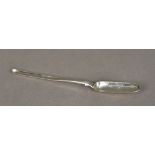 A Victorian silver marrow scoop, hallmarked London 1840,