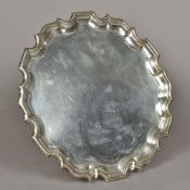 An Edwardian silver salver, hallmarked London 1905,