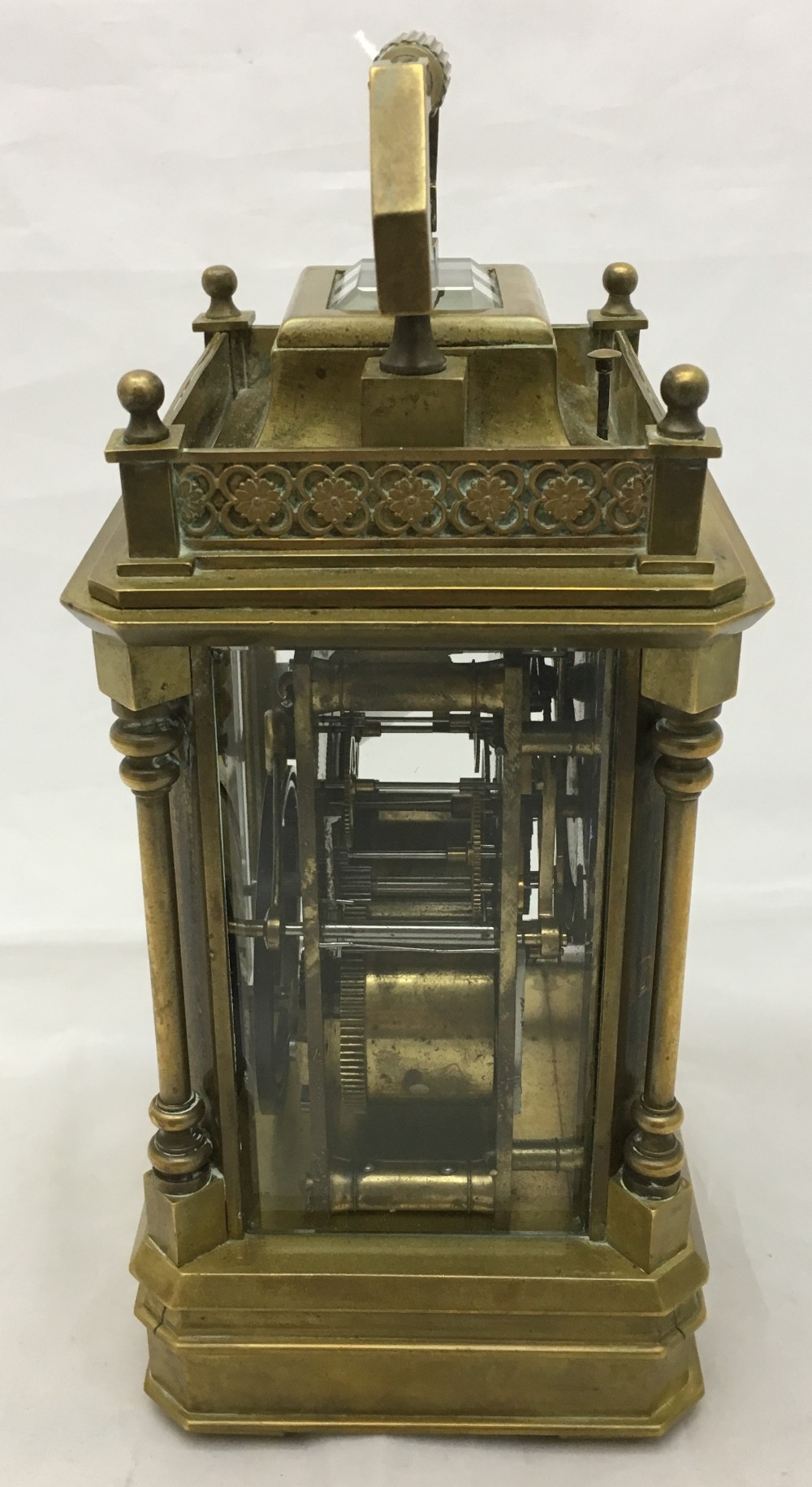 A bronze cased repeating carriage clock retailed by Bailey Banks & Biddle The signed dial with - Bild 3 aus 9