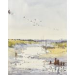 BRYAN RYDER (20th century) British (AR) Morsden, Winter II Watercolour Signed 18 x 23 cm,