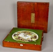 A deluxe mahogany Sandown roulette style horseracing game by F H Ayres,