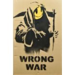 BANKSY (born 1974) British (AR) Grim Reaper, Wrong War Aerosol stencil on cardboard 59 x 92 cm,