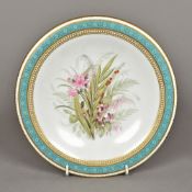 A 19th century Worcester porcelain comport Centrally painted with floral sprays within gilt and
