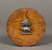 A 19th century burr elm snuff box Of lidded circular form,