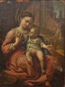 CONTINENTAL SCHOOL (19th century) Portrait of the Virgin Mary with Baby Jesus and Joseph in the