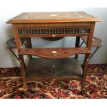 A late 19th century Moorish design side table,