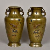 A pair of 19th century Japanese gold,