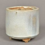 A Chinese porcelain censor With allover crackle glaze. 11 cm high.