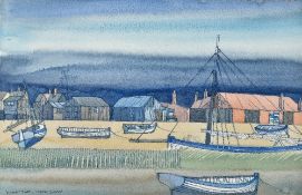 NICHOLAS BARNHAM (born 1939) British (AR) Brancaster Staithe Watercolour Signed and titled 56 x 37