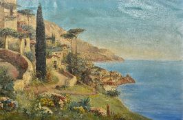 GINELLI (20th century) Italian Sorrento, Bay of Naples, Italy Oil on canvas Signed 90 x 60 cm,