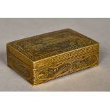A Taisho period (first quarter 20th century) Japanese Komai box and cover Finely decorated in gold