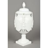 A 19th century Jacob Petit Paris white porcelain vase and cover Of urn form,