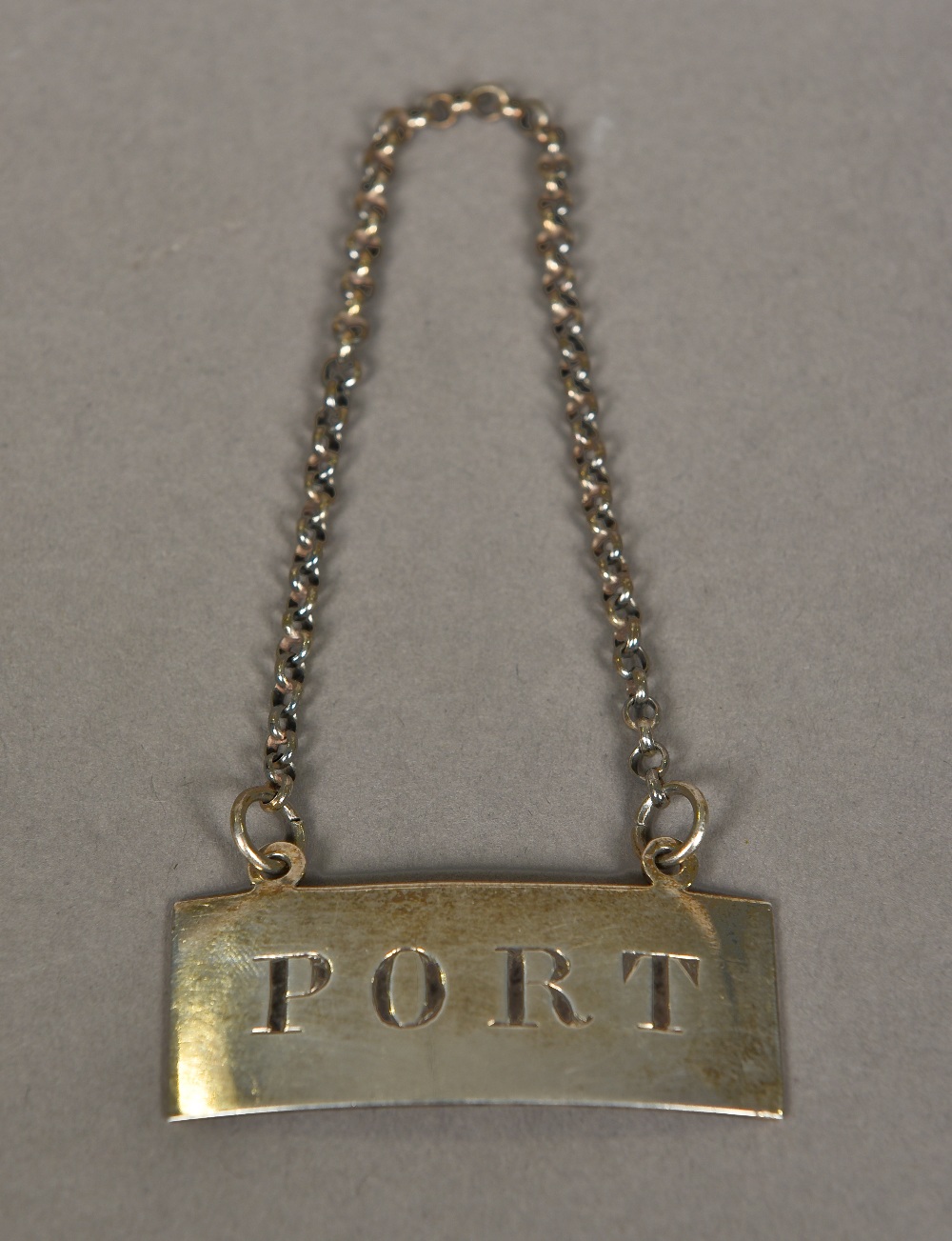 A Victorian Scottish silver Port label,