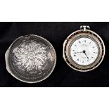 A silver verge pocket watch The white enamelled dial inscribed with Markwick Markham Ashley, London,
