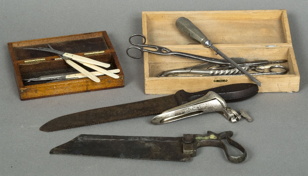 A collection of 19th century and early 20th century medical instruments Including: ivory handled