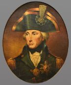 BRIAN COOLE (born 1939) Anglo-American Sir Horatio Nelson Oil on board Signed and tiled 39 x 49 cm,