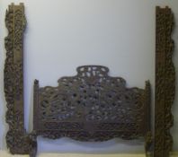 A 19th century Chinese carved wooden opium bed Carved throughout with various dragons amongst