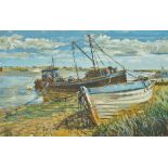 MARGARET GLASS (born 1950) British (AR) The Foreshore, Walberswick Pastels Signed and dated 93,