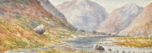 SIR WILLIAM COLES PAGET MEDLYCOTT (1831-1887) British Ben Ledi Watercolour Old label to verso for