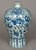 A Chinese blue and white porcelain Meipi