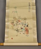 A Chinese scroll painting Decorated wit
