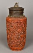 A Chinese porcelain jar and cover Worke