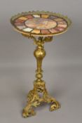 A specimen marble topped centre table