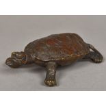 A 19th century Japanese patinated cast b