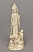 A 19th century Chinese carved ivory figu