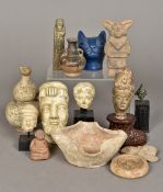 A quantity of various antiquities