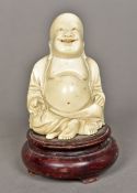 A Chinese carved ivory Buddha