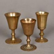 Three 18th/19th century gunmetal wager c