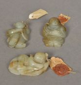 Three Chinese jade carvings