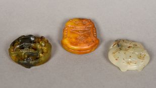 Three Chinese jade roundels