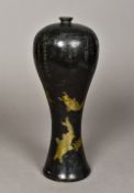A Chinese bronze Meiping vase Worked wi