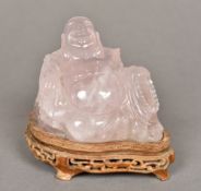 A Chinese carved quartz Buddha