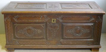 A large 18th century two panel coffer