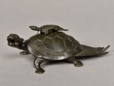 A 19th century Japanese bronze water dro