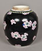 A Chinese porcelain ginger jar Over pai