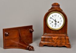 A 19th century mahogany cased bracket cl