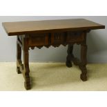 A 19th century Spanish walnut table The