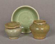A small Chinese Ming dynasty celadon por